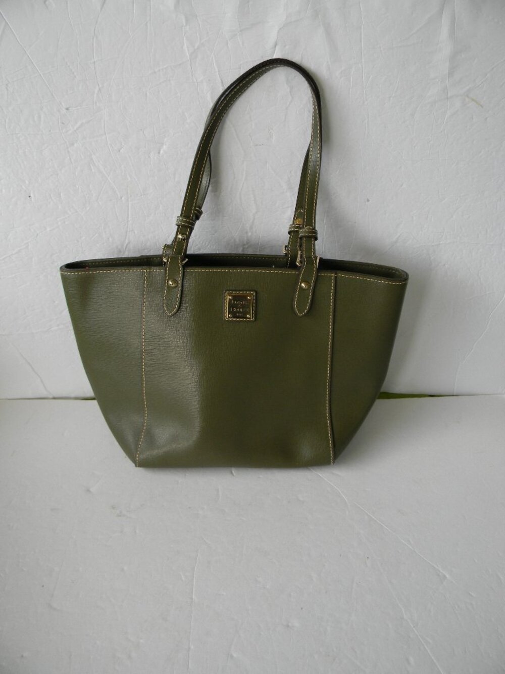 DOONEY & BOURKE OLIVE GREEN MEDIUM JANIE LEATHER SHOPPER TOTE